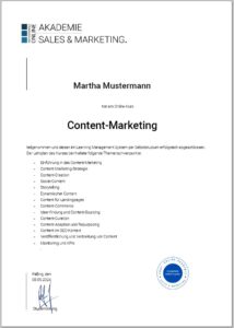 E-Learning-Kurs, Zertifikatskurs Content Marketing Manager, Content Management Selbstlernkurs 